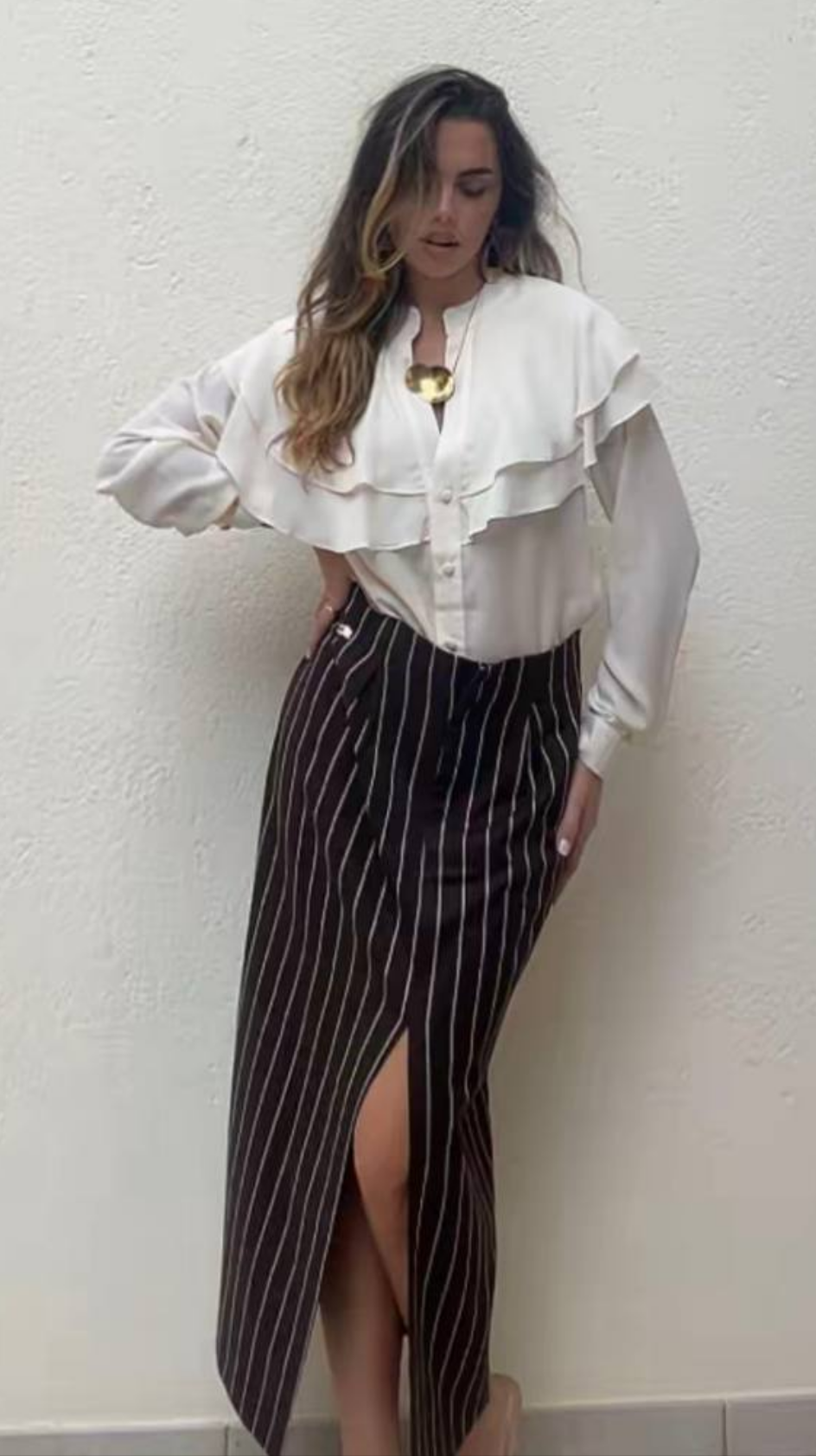 Camicia con balze