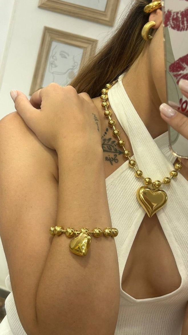 Bracciale acciao cuore
