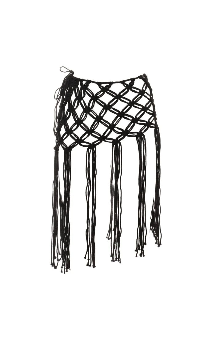 Pareo Flavia crochet nero