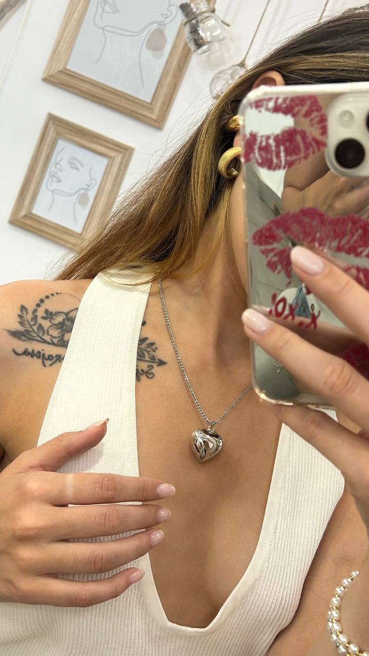 Collana in acciaio cuore
