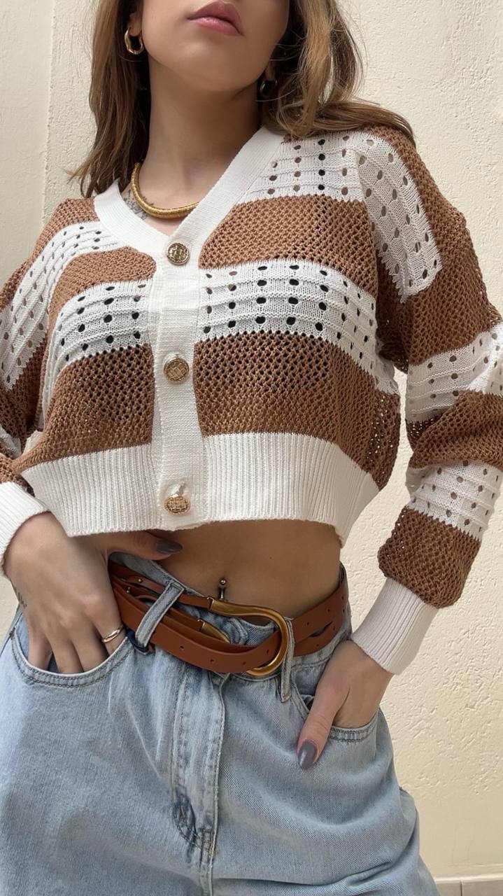 Cardigan righe