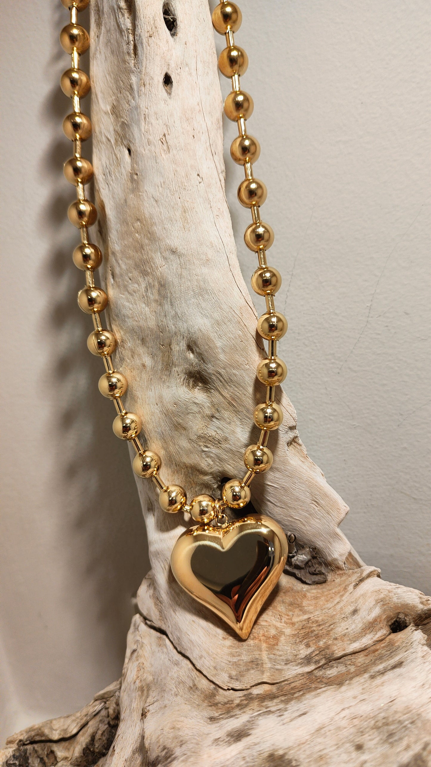Collana in acciaio cuore