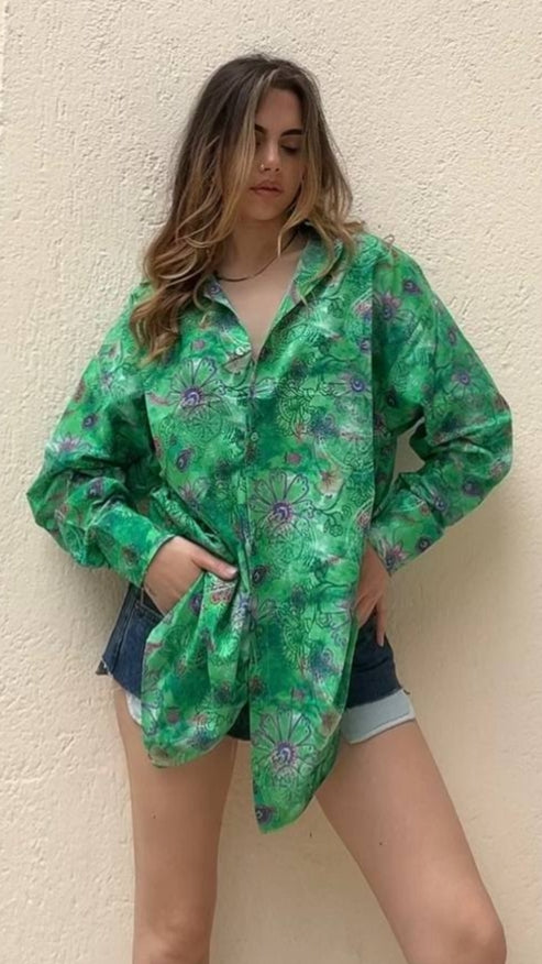 Camicia evelyne bohemia verde