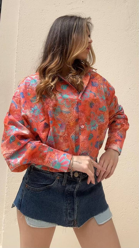Camicia evelyne bohemia pesca