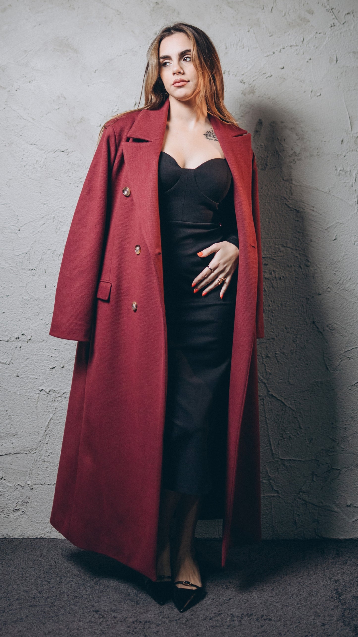 Cappotto cloe bordeaux