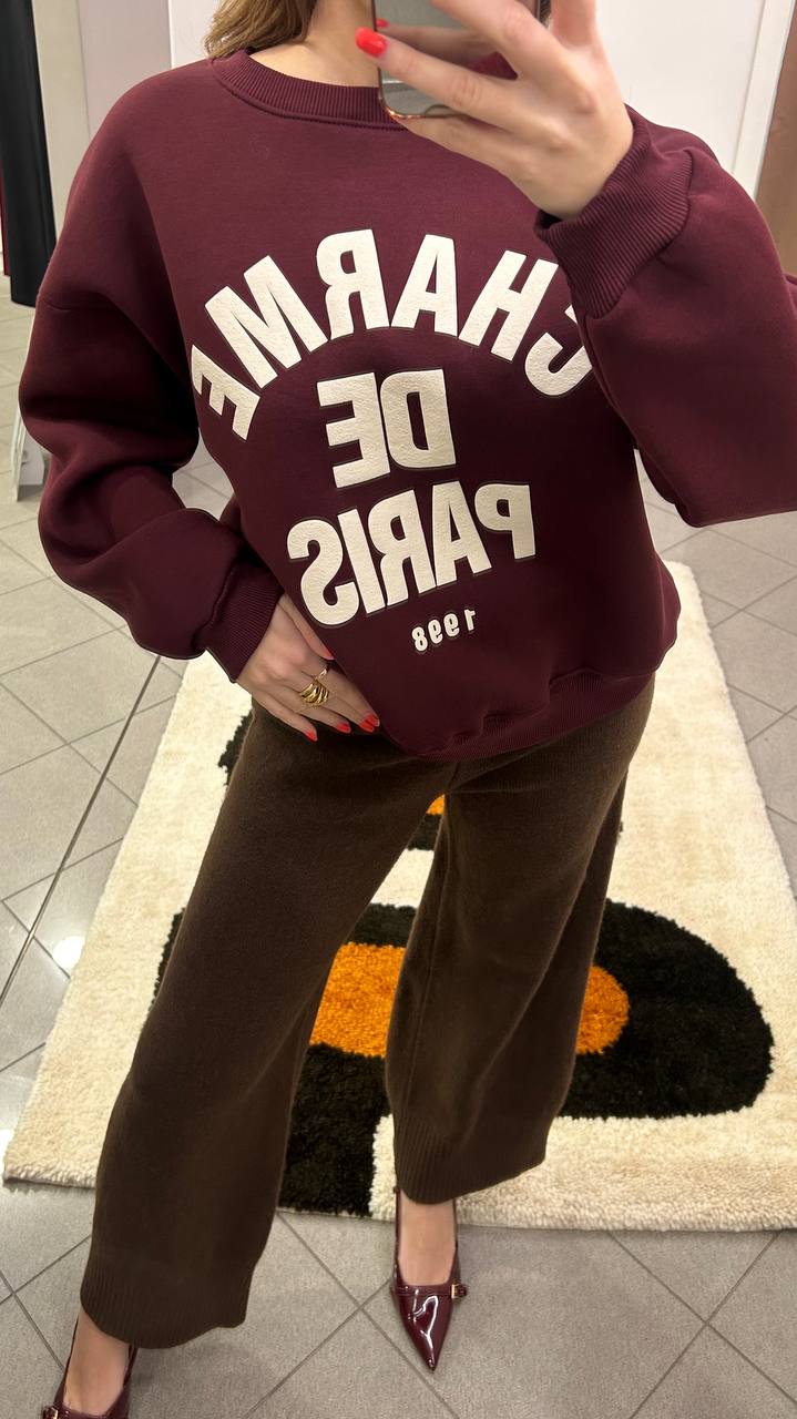 Felpa Paris bordeaux