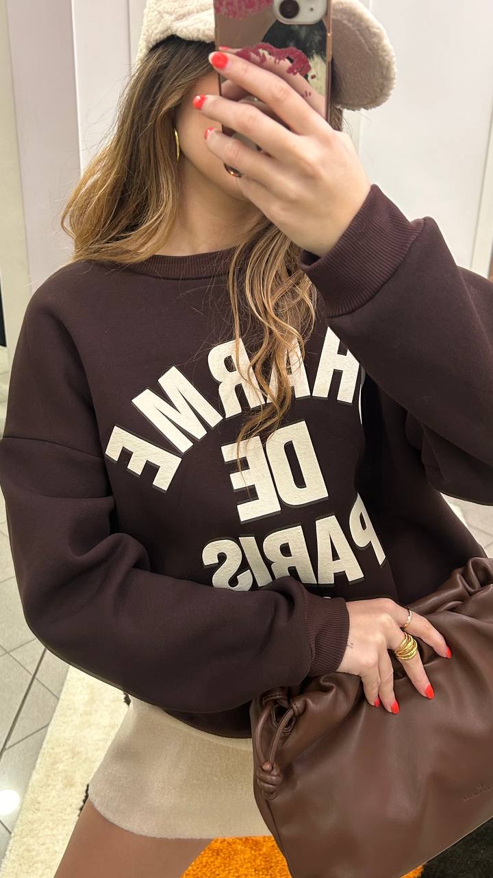 Felpa Paris marrone