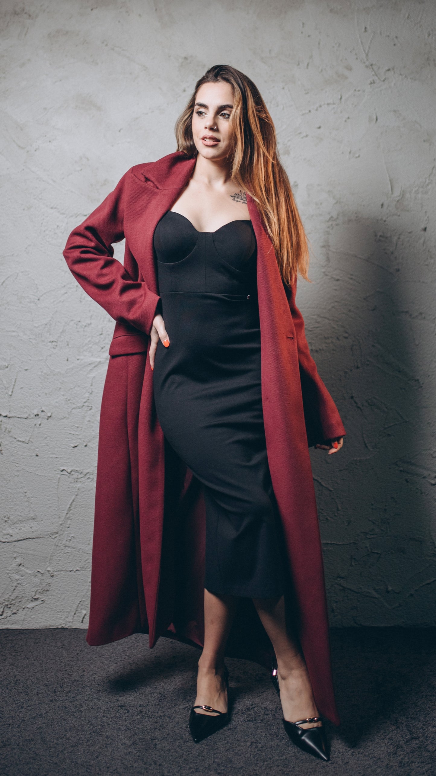 Cappotto cloe bordeaux