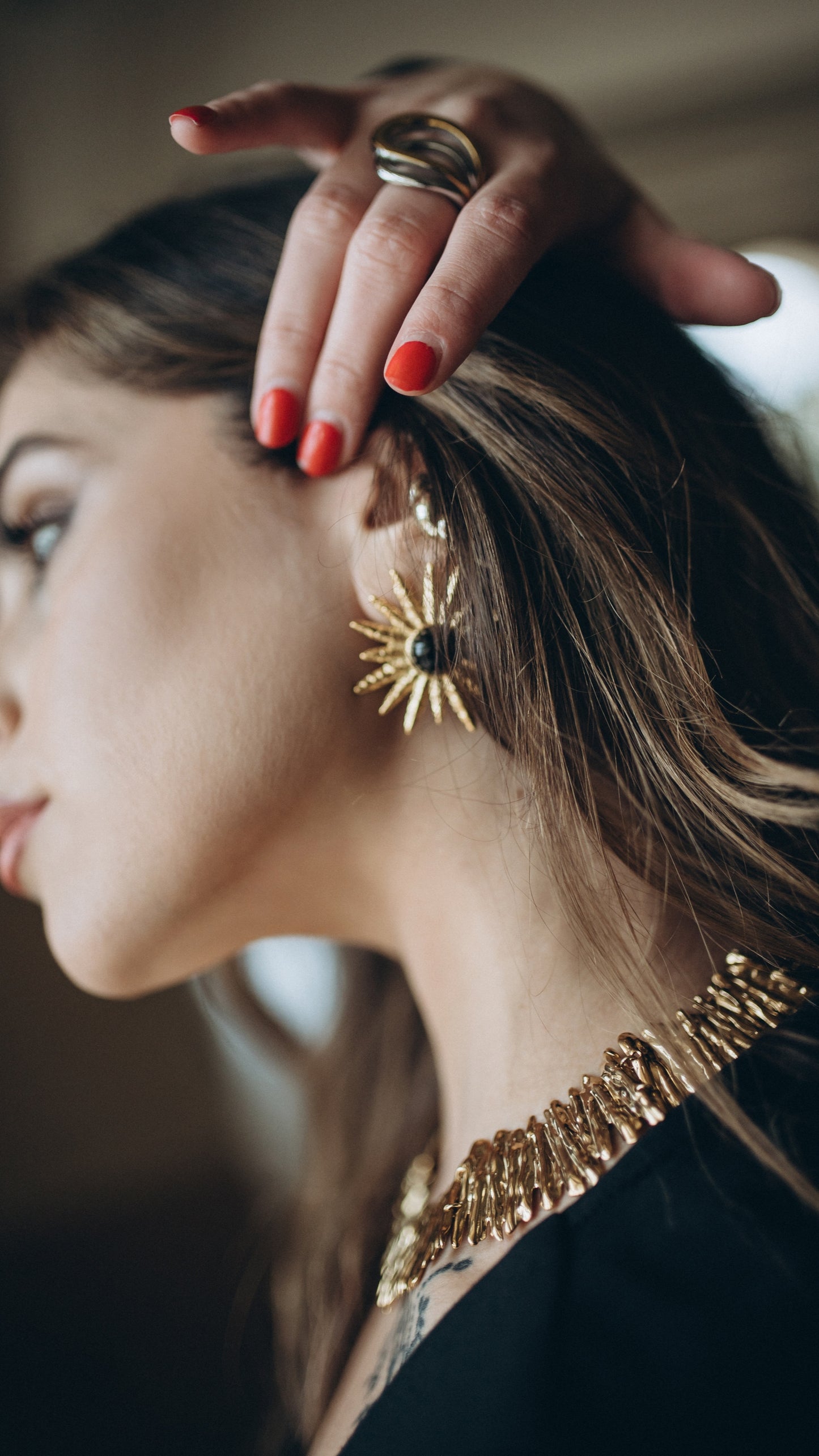 Collana crochet oro