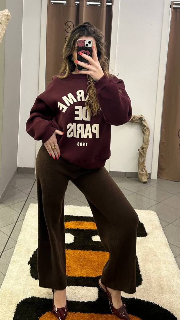 Felpa Paris bordeaux