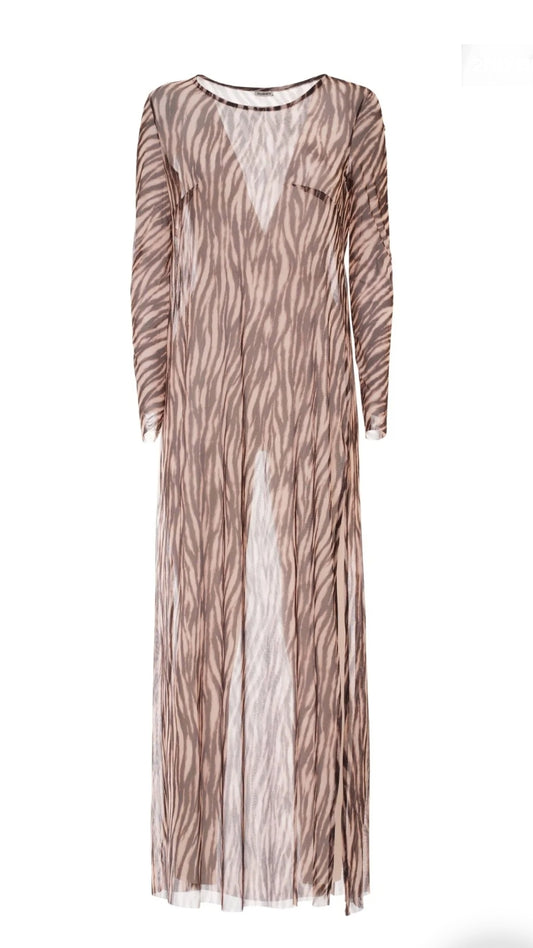 Selene tulle zebrato marrone