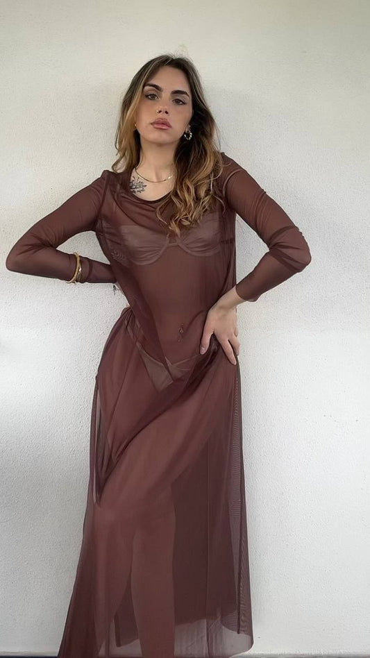 Selene tulle marrone