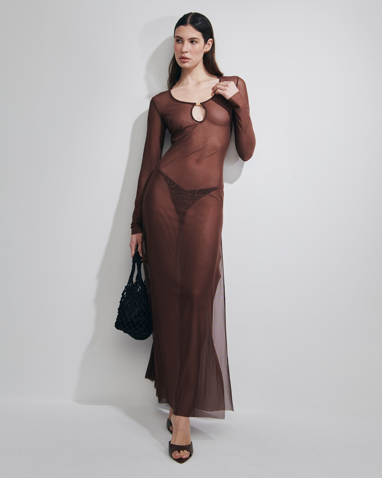 Alicia tulle Marrone
