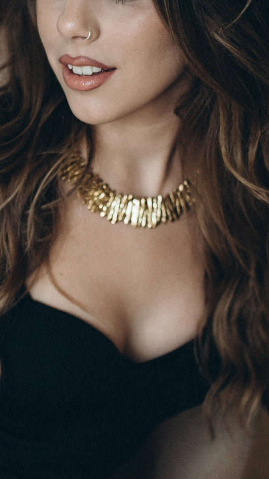 Collana crochet oro