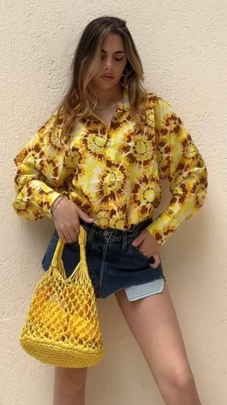 Camicia evelyne tiè die giallo