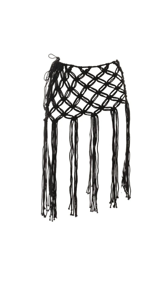 Pareo Flavia crochet nero