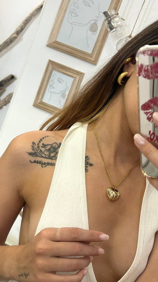 Collana in acciaio cuore