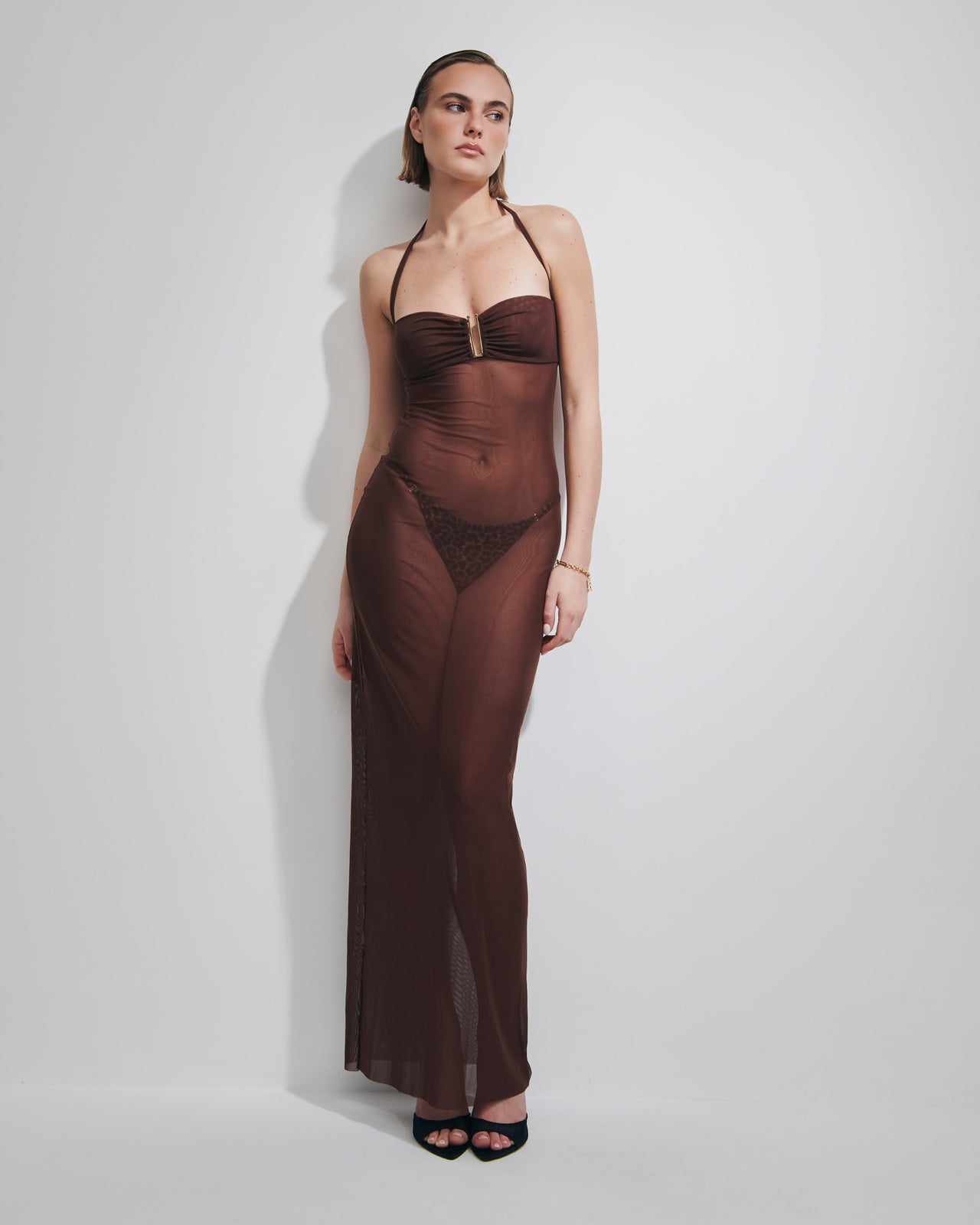 Milva tulle marrone